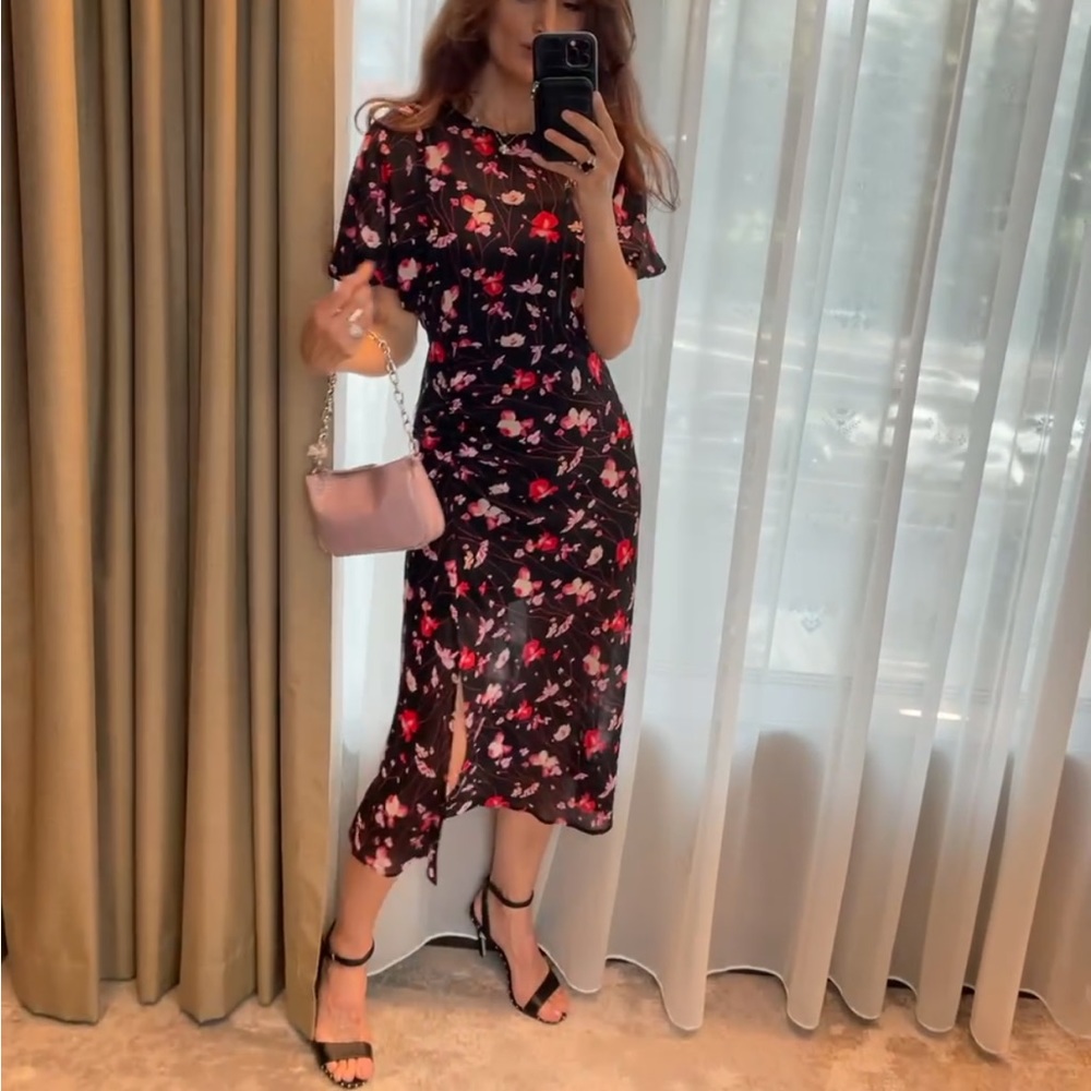 A-line midi dress